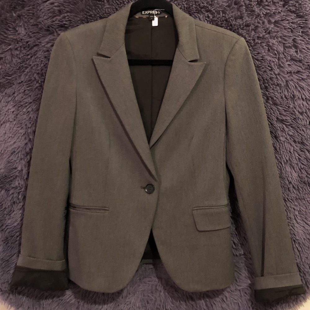 Tan/Brown Single Button Blazer